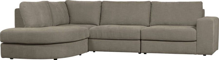 Vtwonen | Family Hoekbank Ronding Links Warm Grijs | Zitmeubels woonkamer | HoekbankModulaire banken