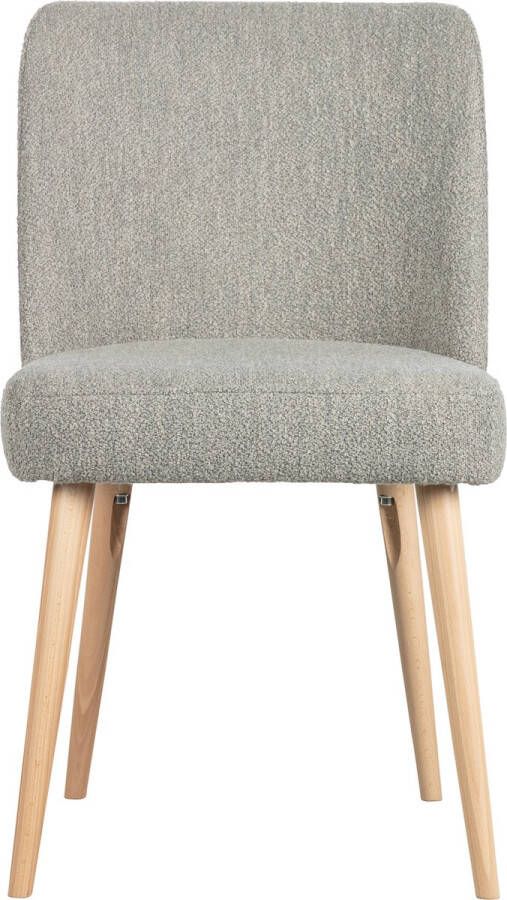 Vtwonen | Force Eetkamerstoel Boucle grijs | Zitmeubels eetkamer | Eetkamerstoel