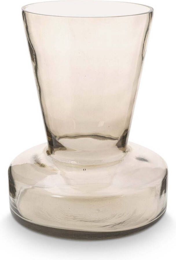 Vtwonen Glazen Trompet Vaas Woondecoratie Mirre Zand 16x19cm