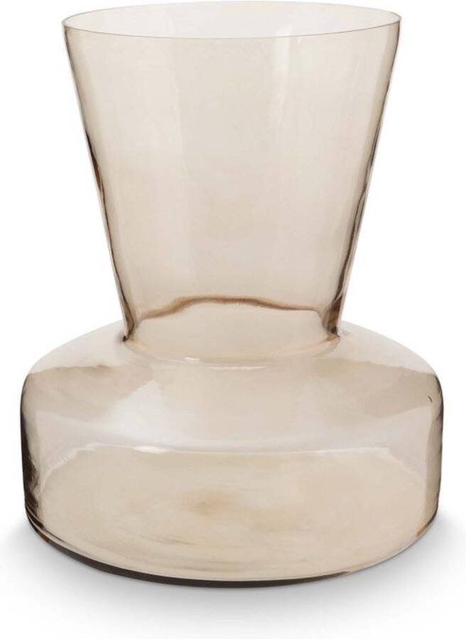 Vtwonen Glazen Trompet Vaas Woondecoratie Mirre Zand 26x30cm