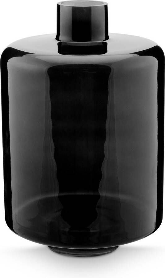 Vtwonen Glazen Vaas Maat L Zwart Glas 20x30 cm