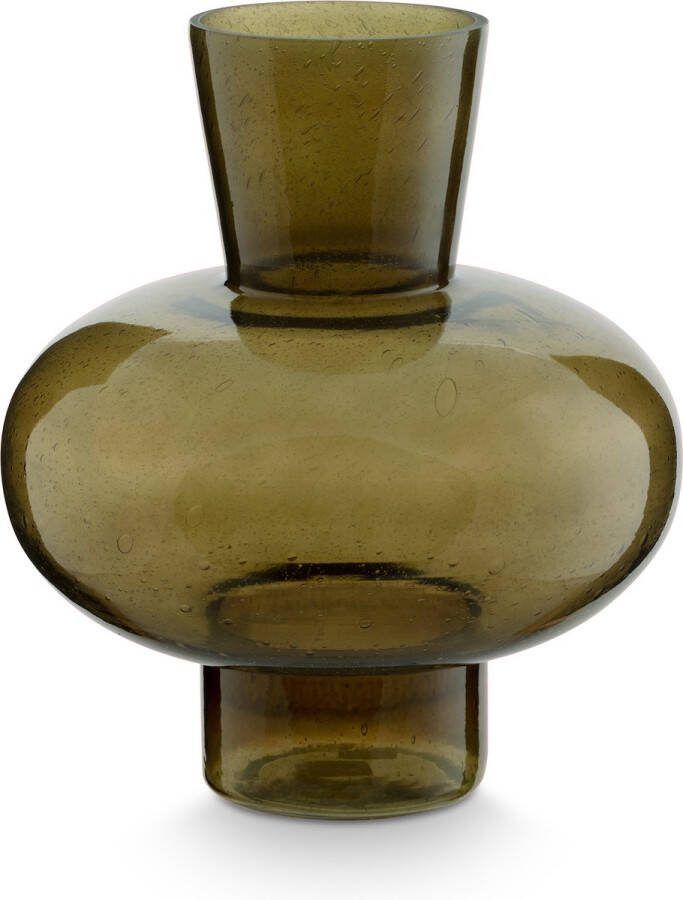 Vtwonen Glazen Vaas Groen Glas 23x27 cm