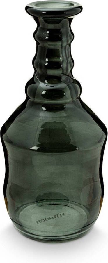 Vtwonen Glazen Vaas voor Bloemen Woondecoratie Zwart 11x23cm