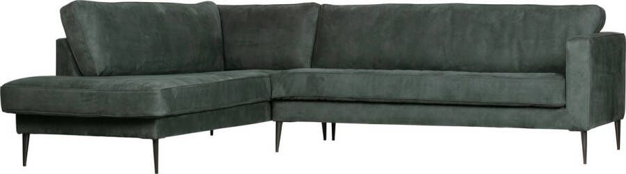 Vtwonen Hoekbank Links Crew Suede Petrol 80x275x215