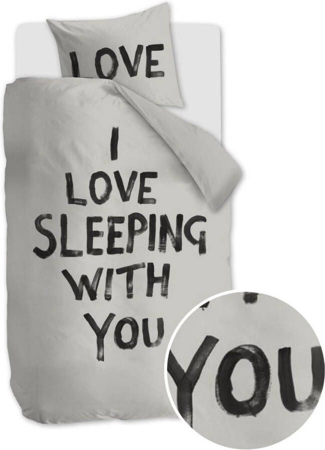 Vtwonen katoenen dekbedovertrek lits-jumeaux Love Sleep (240x220 cm)