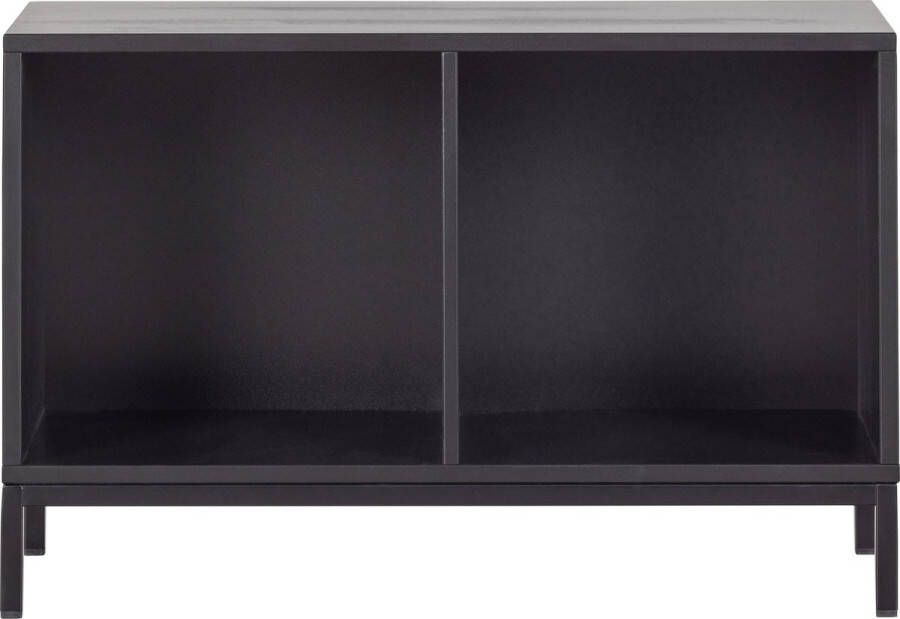 Vtwonen Lower Case Modulaire Wandkast 2 Vakken Open Zwart Incl. Onderstel