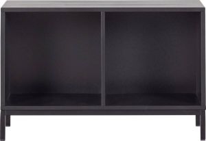 Vtwonen Lower Case 2 vakken incl. onderstel Grenen Zwart 53x81x35