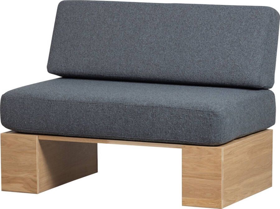 Vtwonen | Eat Up Muurbankje Inclusief Kussens Denim Eiken | Woonaccessoires | Woonaccessoire