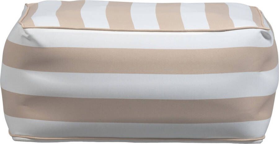 Vtwonen Opblaasbare buitenpoef Sit On Air- Polyester Zand Wit Set van 2