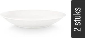 Vtwonen Pastabord Set van 2 Wit Porselein Ø 25.5cm