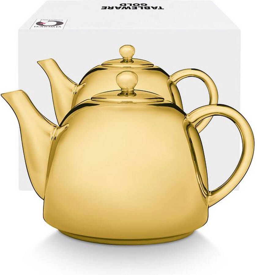 Vtwonen Theepot Goud Porselein 1.8 liter