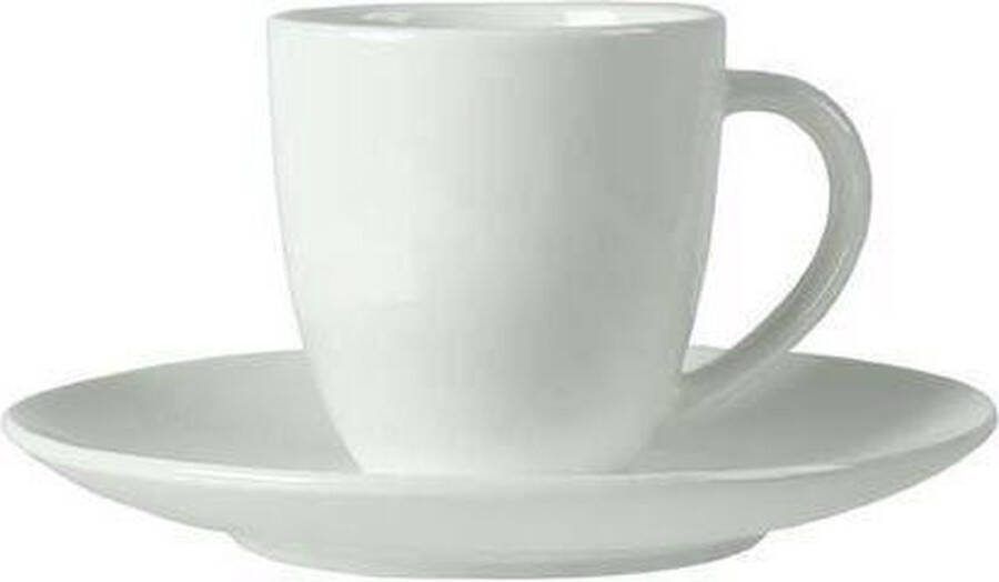 Vtwonen Koffiekop met Schotel Wit Porselein 100ml