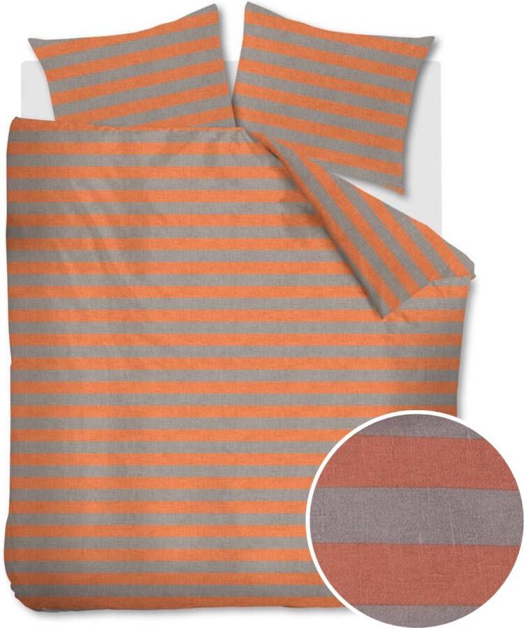 Vtwonen Bold Stripe Dekbedovertrek Tweepersoons 200x200 220 cm Peach