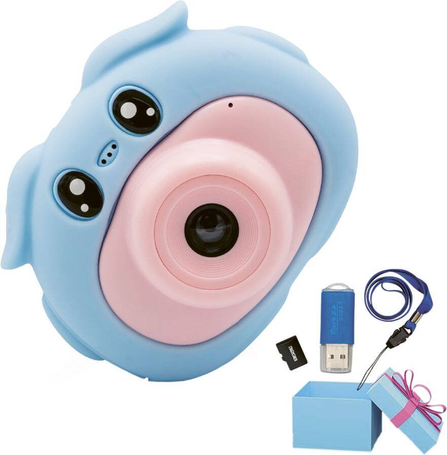 Vulpes goods Vulpes Kids Digitale Kindercamera 4-in-1 Speelgoedcamera HD 1080P 32GB 10x Zoom met Foto- Games- Muziek- & Videofunctie Kinderfototoestel Vlog & Selfie Camera Incl. 32 GB Micro SD Card USB-Stick en Veiligheidskoord PRO versie