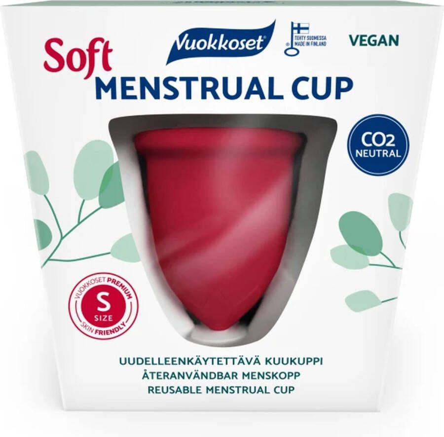 Vuokkoset Menstruatiecup Soft TPE Maat S Herbruikbaar