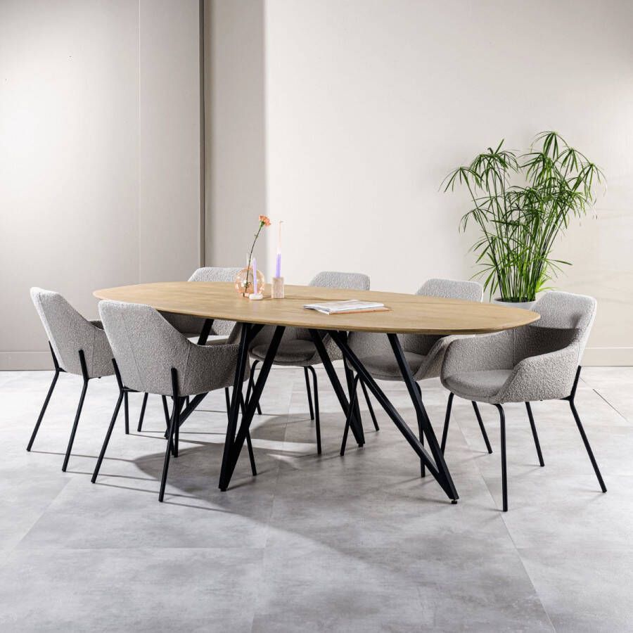 Vurna Dotan eettafel ovaal 240x110 cm mangohout