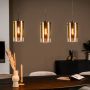 Vurna Jalama Hanglamp Glas Goud 3l 100 Cm - Thumbnail 1