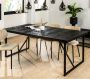Vurna Reinier eettafel teakhout zwart 200x100 cm - Thumbnail 1