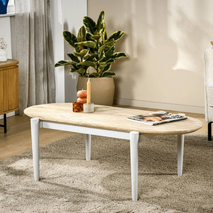 Vurna Milan ovale salontafel 120x60cm naturel