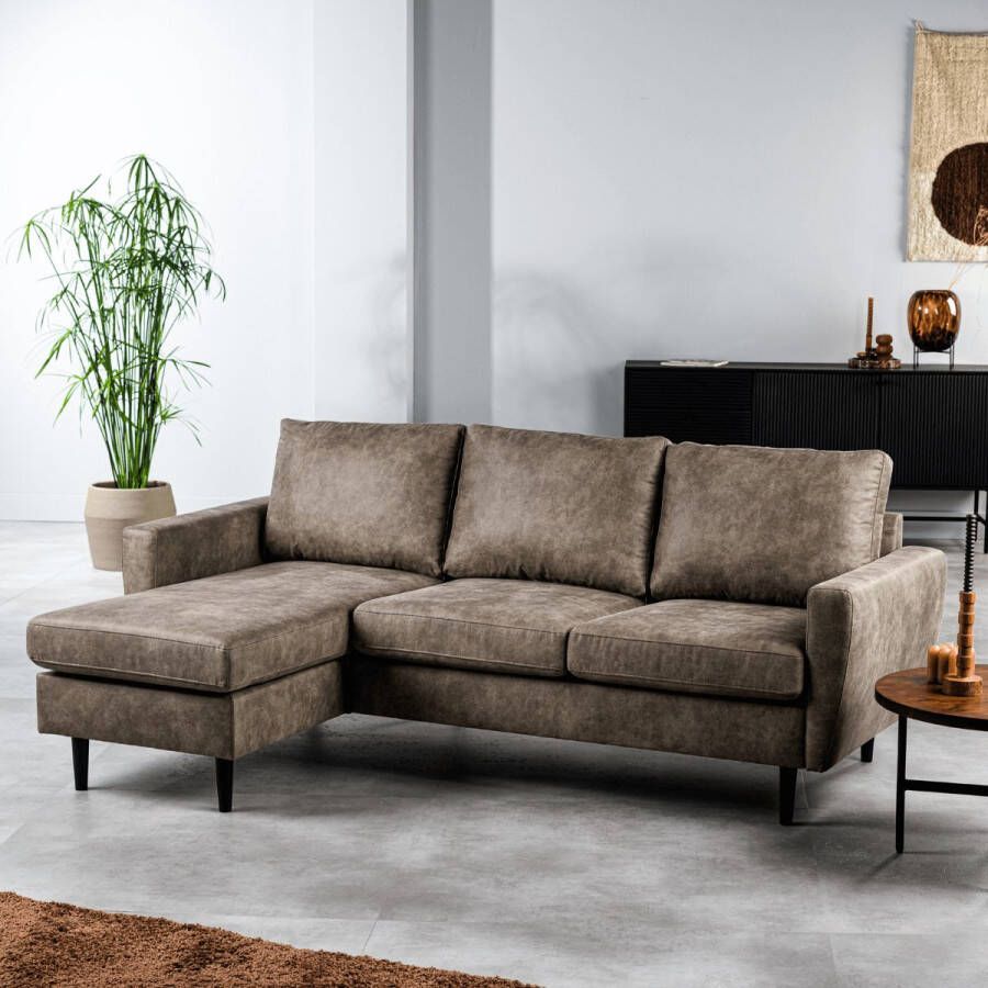 Vurna Sofien 3-zitsbank stof links rechts taupe