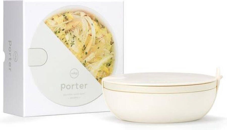 W&P Design Porter Bowl Lunchtrommel Crème Keramisch Kunststof Silicone 1 l 1 stuk(s)