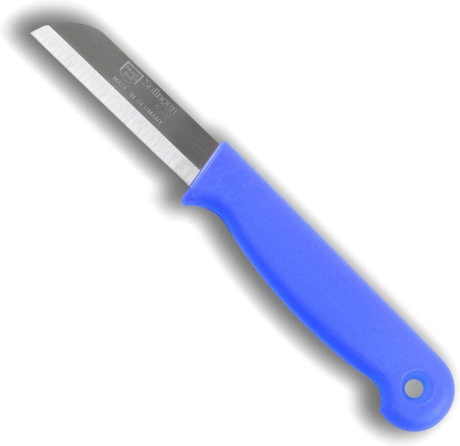 W-Selected Aardappelmesje Schilmesje met gat RVS 6 cm Blauw Solinger kwaliteit