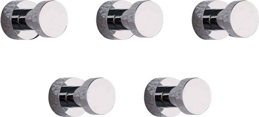 Waal Handdoekhaakjes Handdoekhouders Ophanghaken Zilver Geborsteld RVS 5 stuks
