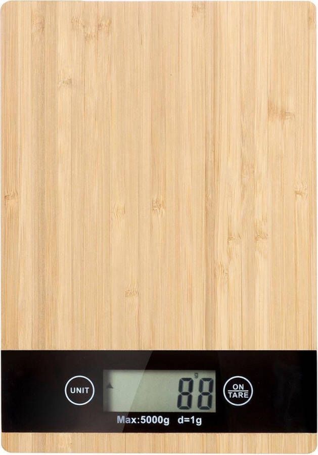 Waga kuchen keukenweegschaal Elektronische- bamboe lcd-keukenweegschaal tot 5 kg