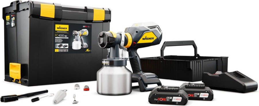 Wagner FinishControl 4000 Accu Verfspuit 18V Standardspray Systainer Set