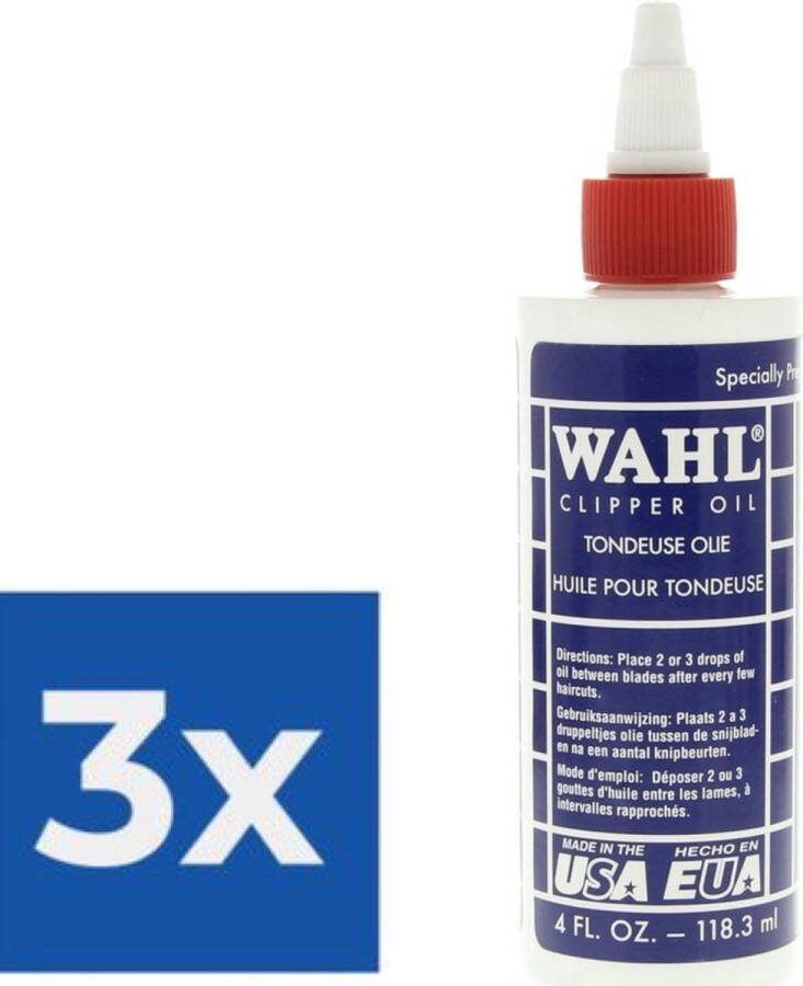 Wahl Tondeuse Olie 118 ml 3 stuks VOORDEELVERPAKKING