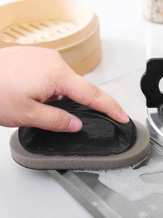 Waledano Pannenborstel eenvoudige reiniging van servies potten pannen schoonmaakborstel met handvat badkamer keuken tegelborstel afwasborstel -schuurborstel 1 Stuks