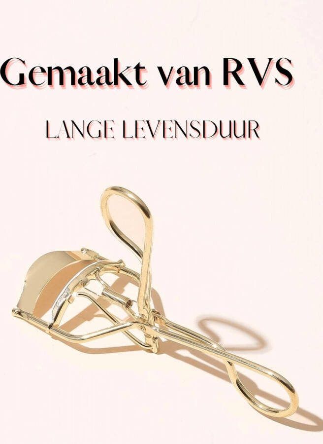 Waledano Professionele Wimperkruller Wimperkrultang Geschikt voor wimpers Goud kleurig Classic Lash Curler