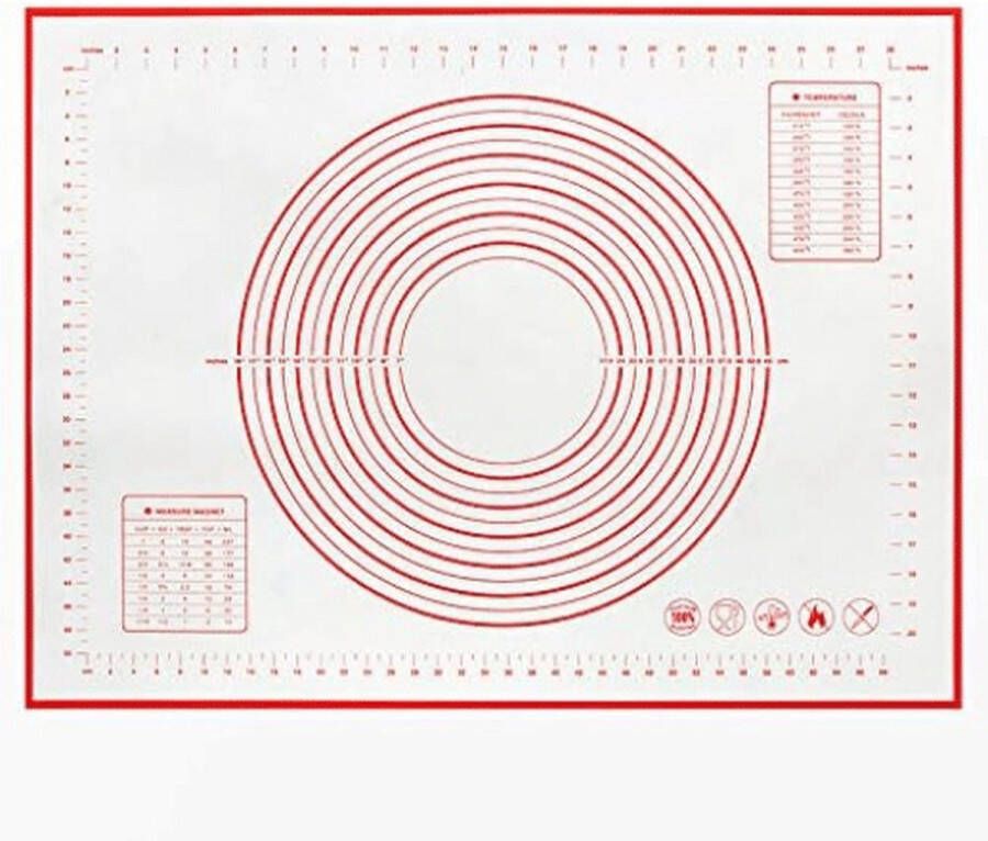 Waledano Siliconen Bakmat Deegmat Bakmat Ovenmat Hittebestendig Anti-slip en anti-kleef Bakken Koken Herbruikbaar 26x29 cm