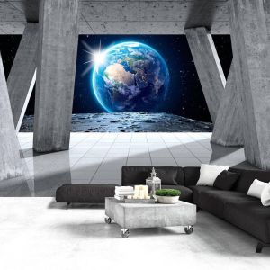 Walliex Zelfklevend fotobehang View From the Moon