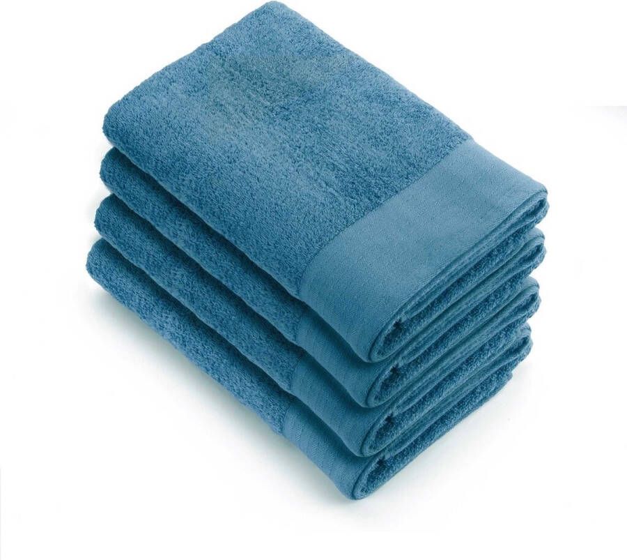 Walra handdoeken 70x140 Soft Cotton 4-delig Badlaken 550 g m² 100% Katoen Handdoekenset Petrol