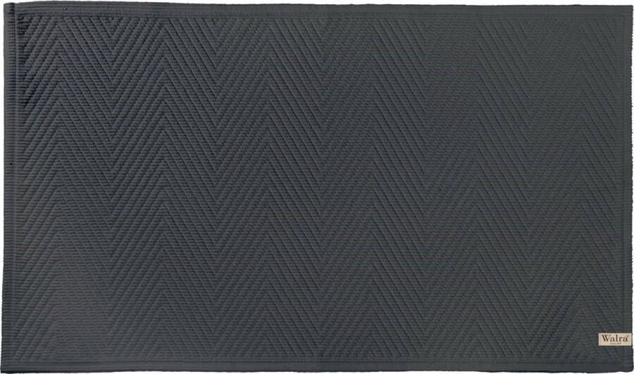 Walra Badmat Antislip Soft Cotton –Douchemat 60x100 cm Badkamermat 100% Katoen – Antraciet