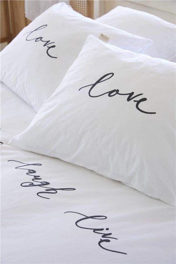 Walra Dekbedovertrek Lively Love 240x220 100% Katoen (BCI) Wit