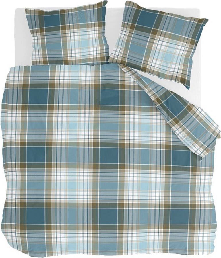 Walra Scottish Pleasure dekbedovertrek 2-persoons (200x200 220 cm + 2 slopen) Flanel Petrol