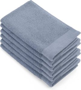 Walra Gastendoek Soft Cotton 6x 30x50 100% Katoen Blauw