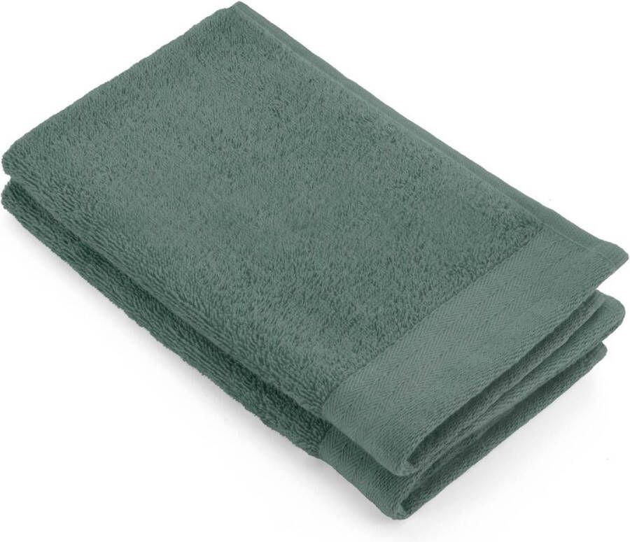 Walra Gastendoek Soft Cotton Legergroen 2x 30x50 cm