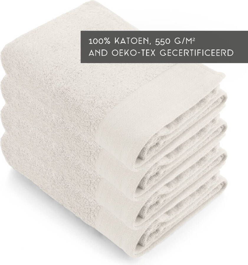 Walra handdoeken 60x110 Soft Cotton 4-delig Badhanddoeken 550 g m² 100% Katoen Handdoekenset Kiezel Grijs