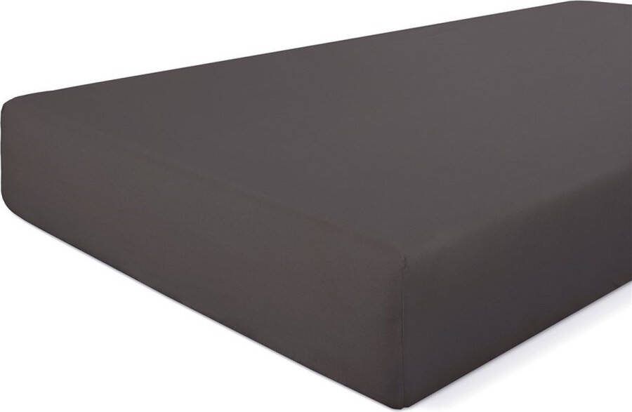 Walra Hoeslaken Crispy Cotton 90x220 100% Katoen Antraciet