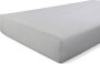 Walra jersey stretch hoeslaken 100% gebreide jersey katoen Lits-jumeaux (180x200 210 cm) Grijs - Thumbnail 1