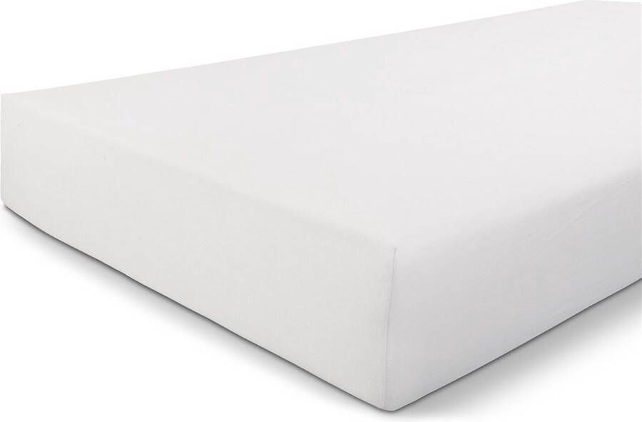 Walra Hoeslaken Jersey Stretch 180x200 210 100% Katoen Wit