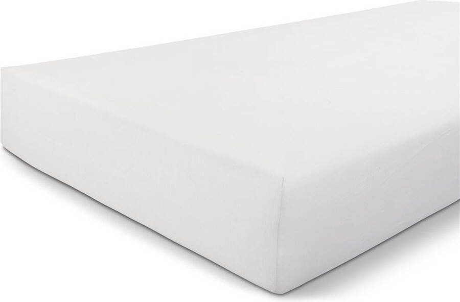 BYRKLUND Jersey Hoeslaken 180x220 100% Katoen Wit