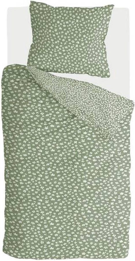 Walra dekbedovertrek Petites Fleurs groen 140x200 220 cm Leen Bakker