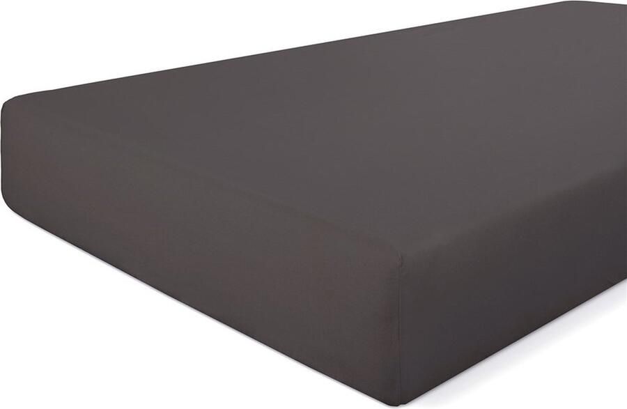 Walra Hoeslaken Crispy Cotton 160x200 100% Katoen Antraciet