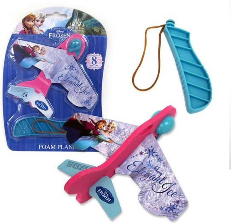 WALT DISNEY Frozen Foam Speelgoed Vliegtuig – 12x14x1cm | Katapult Speelgoed voor Meisjes | Schietspeelgoed voor Kinderen