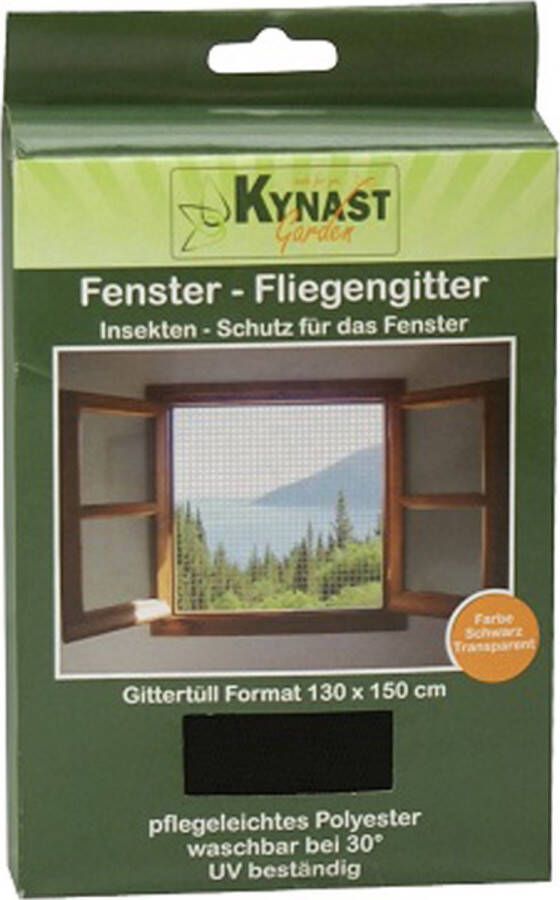 GS Quality Products Kynast raamhor 130x150 cm Vliegenhor Insectenhor voor raam Incl. 6 meter klittenbandbevesting