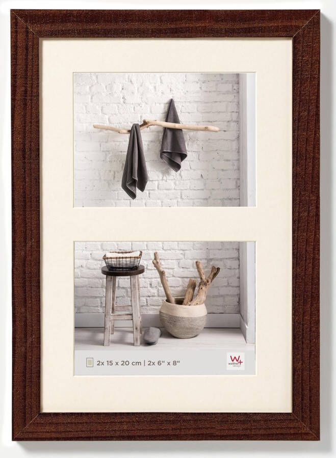 Walther Home Fotolijst Fotoformaat 2x10x15 cm walnoot